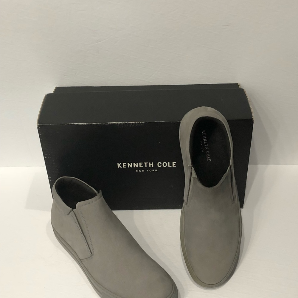 Kenneth Cole suede shoes casual sneaker gray - Picture 1 of 4